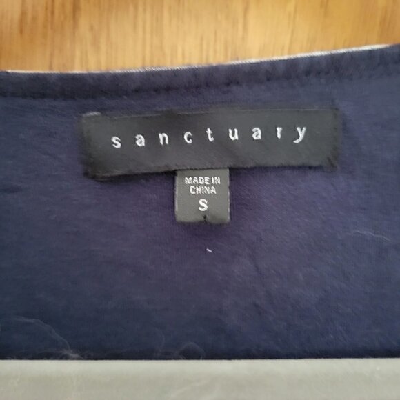 Sanctuary Striped Maxi Dress Sleeveless Open Back- Navy/White - Picture 5 of 5